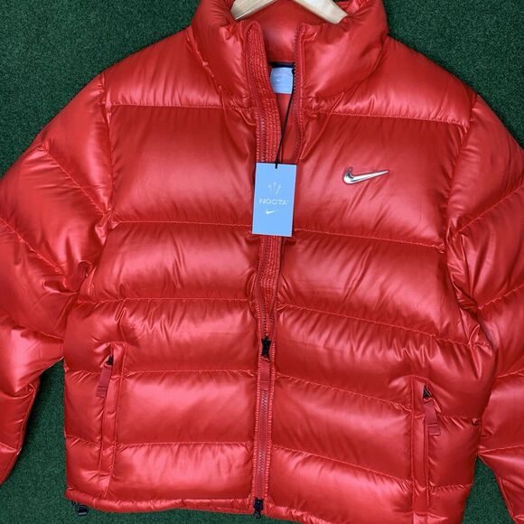 Sz L Nike x NOCTA Sunset Red Down Puffer Jacket Drake DO2783-657 - Picture 8 of 16